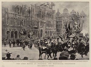 De burgemeester van Brussel, de historische processie door Frans Gaillard