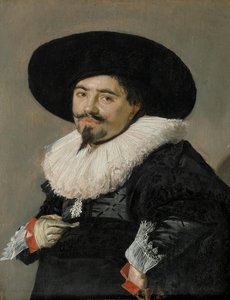 Duits: Bildnis eines Mannes Portret van een man, mogelijk Palamedes door Frans Hals