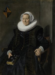 Portrait of Maritge Claesdr Vooght door Frans Hals
