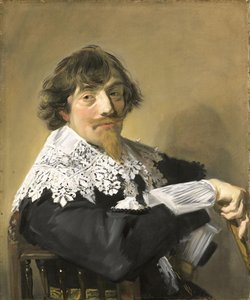 Portret van een man





















 mogelijk Nicolaes Hasselaer (1593-1635). Brouwer en kapitein-majoor van een militair lichaam in Amsterdam door Frans Hals