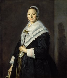 Portret van een vrouw door Frans Hals