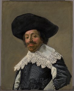 Portret van een man met een hoed door Frans Hals