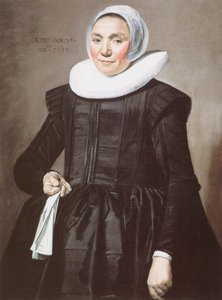 Portret van een vrouw door Frans Hals