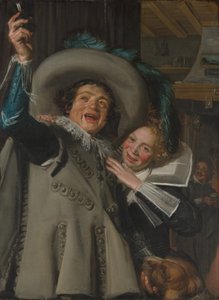 Jonge Man en Vrouw in een Herberg