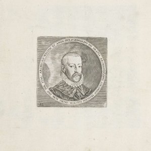 Portret van Gebhard Truchsess von Waldburg 1547-1601, ca. 1580-1585 door Frans Hogenberg