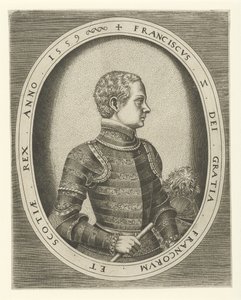 Portret van Frans II van Frankrijk 1544-1560, 1559 door Frans Huys
