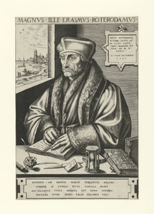Portret van Desiderius Erasmus door Frans Huys