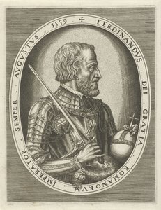 Portret van Ferdinand I van Habsburg, Duits keizer door Frans Huys