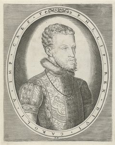 Portret van Karel V van Habsburg of Filips II van Spanje door Frans Huys