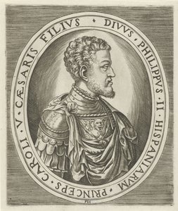 Portret van koning Filips II, koning van Spanje door Frans Huys