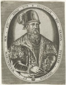 Portret van koning Gustaaf I van Zweden door Frans Huys