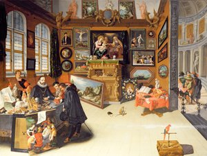 Interieur van een Schilderijengalerij