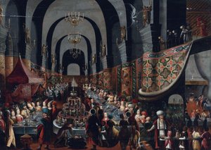 Het Feest van Balthazar, Schilderij van Franz Francken II door Frans II Francken