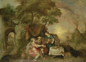 Lot en zijn Dochters door Frans II Francken