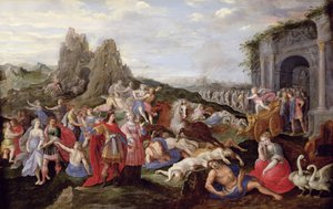 De Slaven en de Furieën van de Liefde door Frans II the Younger (after) Francken
