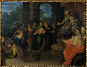 De Koningin van Sheba voor Salomo, voor 1640 door Frans II the Younger Francken
