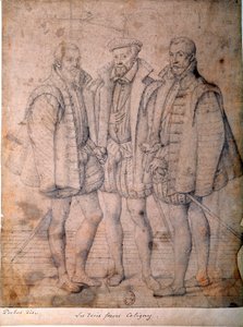 Portret van de drie Coligny: Kardinaal Odet, Gaspard, Admiraal van Frankrijk en Francois, Heer van Andelot