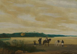 Gezicht op het Eiland Itamaracá, Brazilië door Frans Post