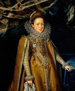 Portret van aartshertogin Maria Maddalena van Oostenrijk, groothertogin van Toscane door Frans Pourbus the Younger