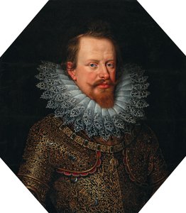 Portret van Vincenzo Gonzaga 1562-1612, Hertog van Mantua, Begin 17e eeuw door Frans Pourbus the Younger