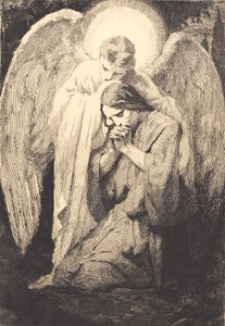 Christus in Gethsemane door Frans Schwartz
