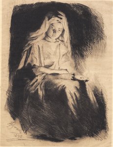 De vrouw met de lamp door Frans Schwartz