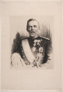 Portret van Generaal-majoor L. Koefoed door Frans Schwartz