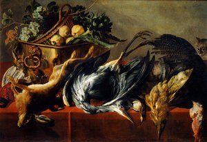 Stilleven met een ebbenhouten kist, 17e eeuw door Frans Snyders or Snijders
