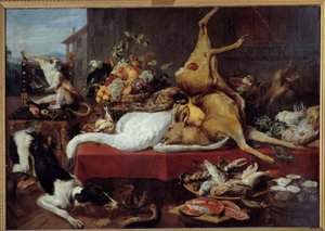 Stilleven met wild door Frans Snyders