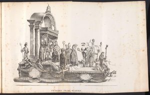 Tweede praalwagen in de optocht voor de Heilige Rombout, 1825 door Frans Vervloet
