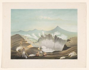 Vulkaan Guntur te West-Java door Frans Wilhelm Junghuhn