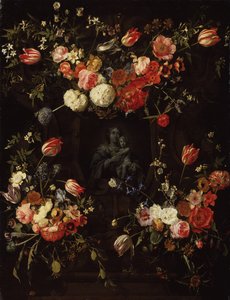 Madonna omringd door bloemen, 1662