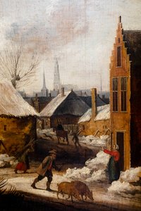 Een dorp onder de sneeuw, detail