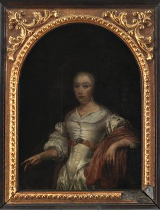 Portret van een Dame door Frans van I Mieris