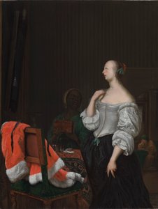 Een vrouw voor een spiegel