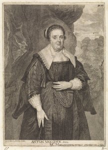 Portret van een onbekende vrouw door Frans van Stampart