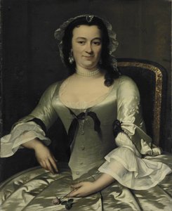 Portret van Maria Henriëtte van de Pol, vrouw van Willem Sautijn door Frans van der Mijn