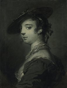 Portret van een jonge dame, buste-lengte