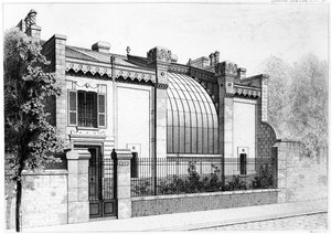 Atelier van de schilder, 57, boulevard Arago, Parijs. 1878 door Frantz Huguelin