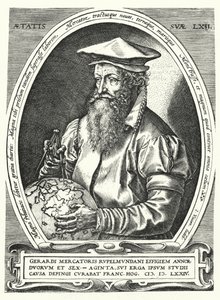 Gerardus Mercator, Vlaamse cartograaf, geograaf en kosmograaf door Franz (after) Hogenberg