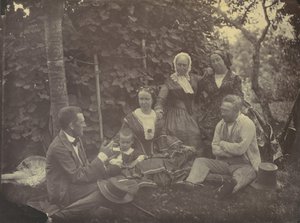 [Drie Vrouwen, Twee Mannen, en een Kind op een Picknick]