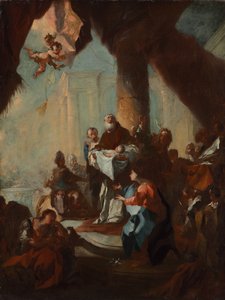 Studie voor De Presentatie van Christus in de Tempel voor Sint Ulrich, Wenen, ca. 1750 door Franz Anton Maulbertsch