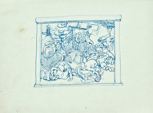 Vechtende boeren door Franz Barwig d. Ä.