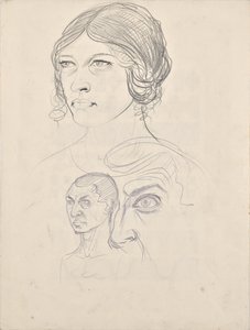 Portretstudies Rosa en Walter Barwig door Franz Barwig der Ältere