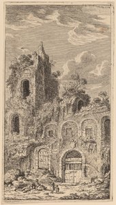 Fragment van de Oude Stadsmuur bij San Giovanni Laterano door Franz Edmund Weirotter