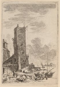 Haven van Livorno door Franz Edmund Weirotter
