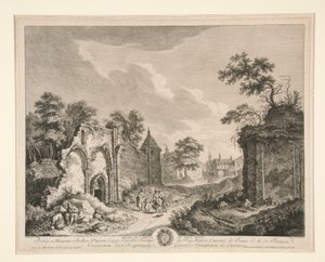 Ruïnes van de abdij van St. Maur door Franz Edmund Weirotter