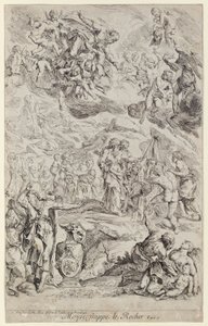 Mozes slaat de rots door Franz Ertinger