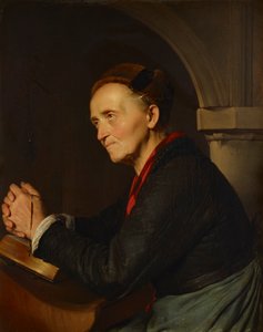 Biddende boerin