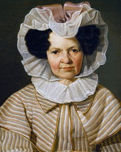 Portret van Therese Burger Bischof, schilderij door Franz Eybl